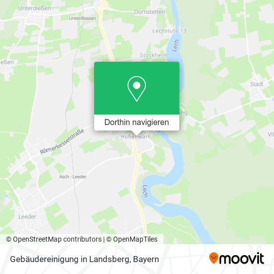 Gebäudereinigung in Landsberg Karte