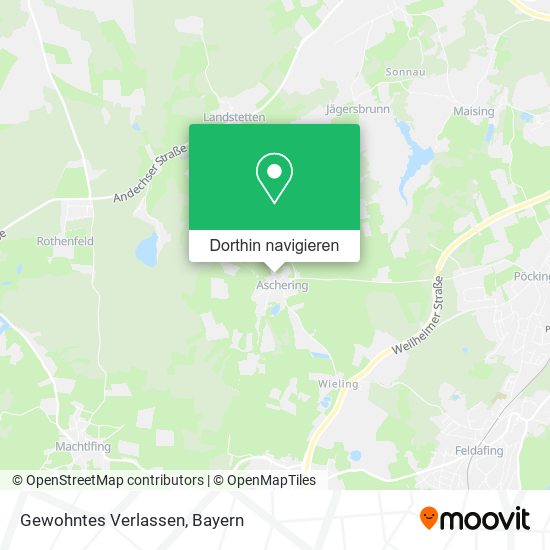 Gewohntes Verlassen Karte