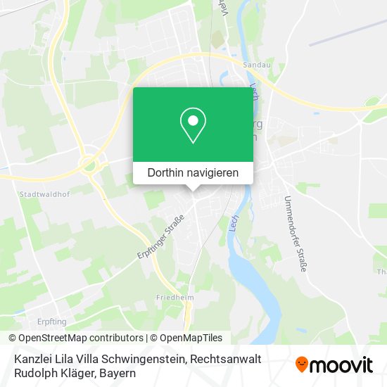 Kanzlei Lila Villa Schwingenstein, Rechtsanwalt Rudolph Kläger Karte