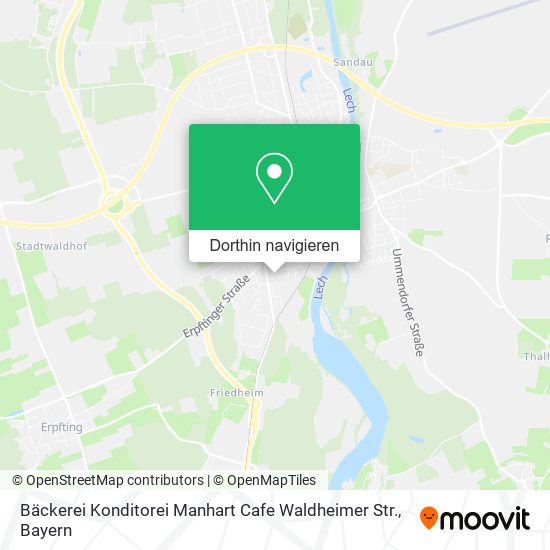 Bäckerei Konditorei Manhart Cafe Waldheimer Str. Karte