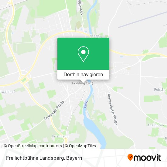 Freilichtbühne Landsberg Karte