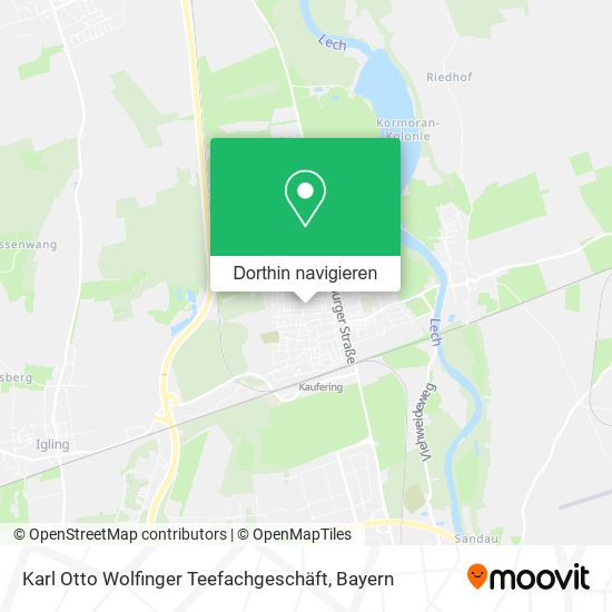 Karl Otto Wolfinger Teefachgeschäft Karte