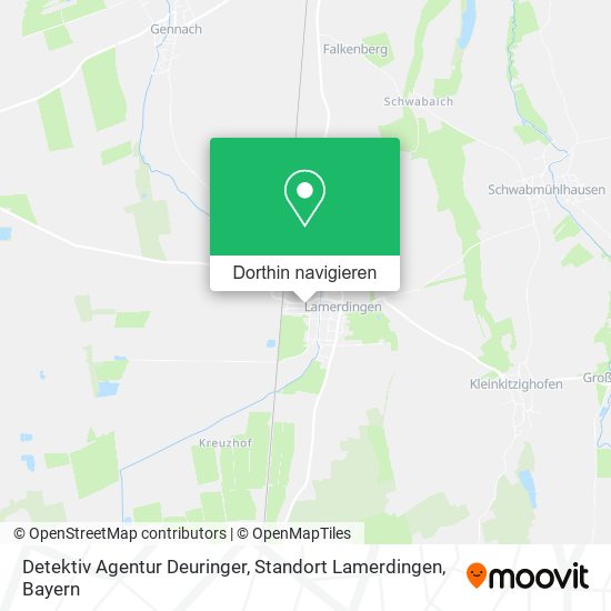 Detektiv Agentur Deuringer, Standort Lamerdingen Karte