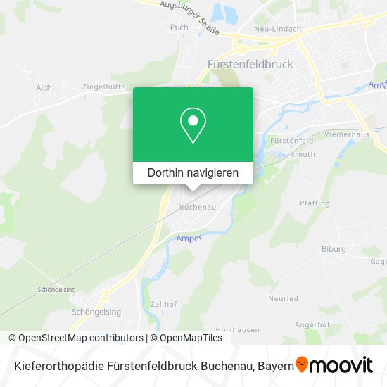 Kieferorthopädie Fürstenfeldbruck Buchenau Karte