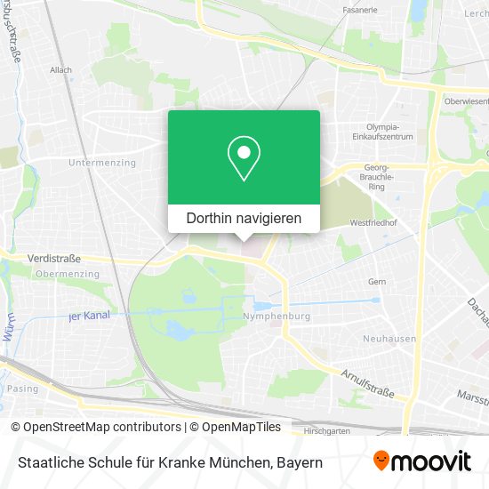 Staatliche Schule für Kranke München Karte