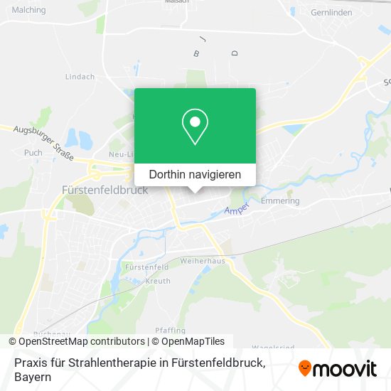 Praxis für Strahlentherapie in Fürstenfeldbruck Karte
