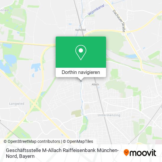 Geschäftsstelle M-Allach Raiffeisenbank München-Nord Karte