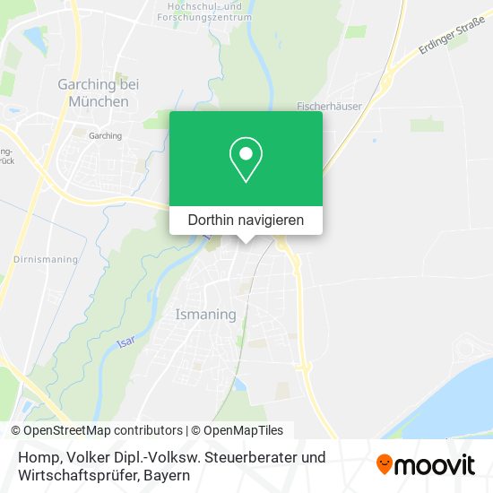 Homp, Volker Dipl.-Volksw. Steuerberater und Wirtschaftsprüfer Karte
