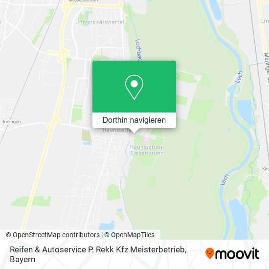 Reifen & Autoservice P. Rekk Kfz Meisterbetrieb Karte