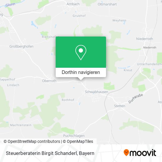 Steuerberaterin Birgit Schanderl Karte