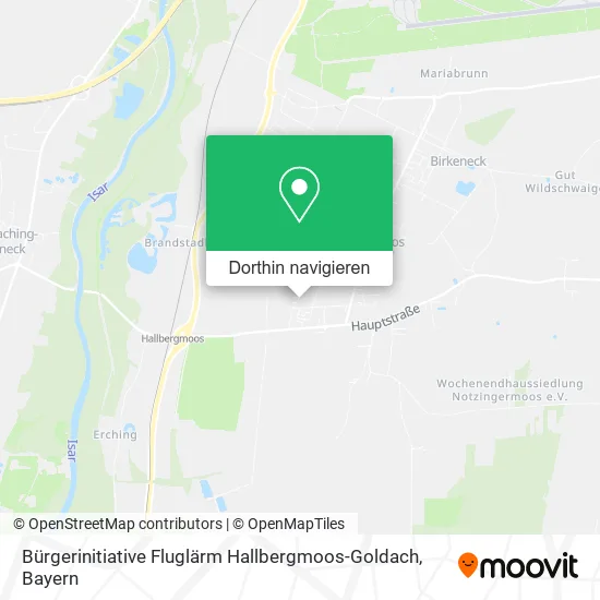 Bürgerinitiative Fluglärm Hallbergmoos-Goldach Karte