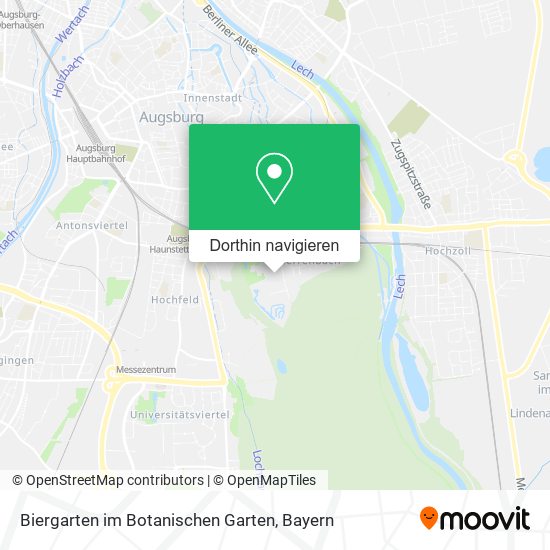 Biergarten im Botanischen Garten Karte