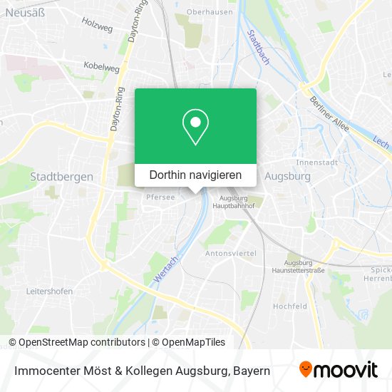 Immocenter Möst & Kollegen Augsburg Karte