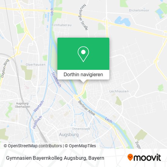 Gymnasien Bayernkolleg Augsburg Karte