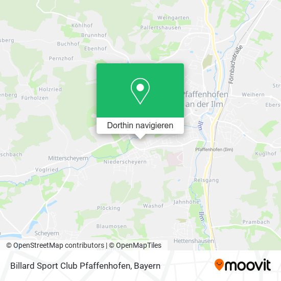 Billard Sport Club Pfaffenhofen Karte