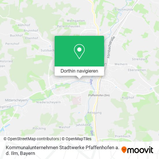 Kommunalunternehmen Stadtwerke Pfaffenhofen a. d. Ilm Karte