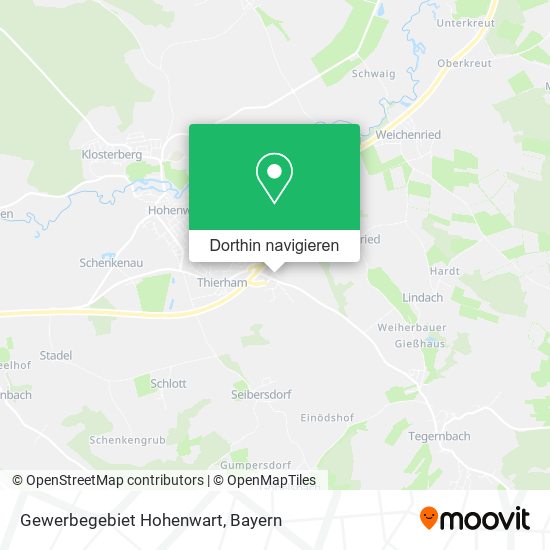 Gewerbegebiet Hohenwart Karte