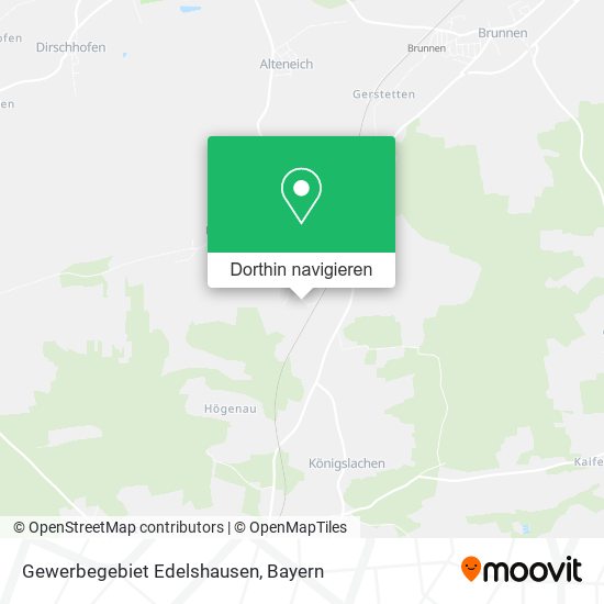 Gewerbegebiet Edelshausen Karte