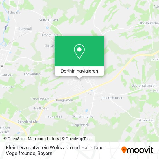 Kleintierzuchtverein Wolnzach und Hallertauer Vogelfreunde Karte