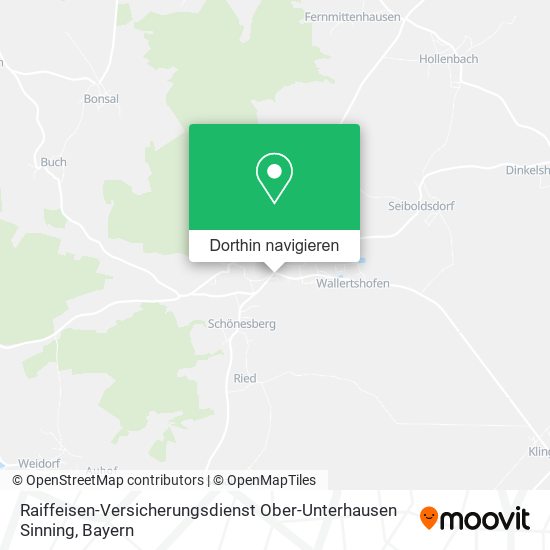 Raiffeisen-Versicherungsdienst Ober-Unterhausen Sinning Karte