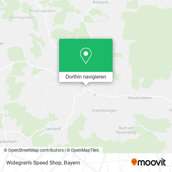 Widegren's Speed Shop Karte