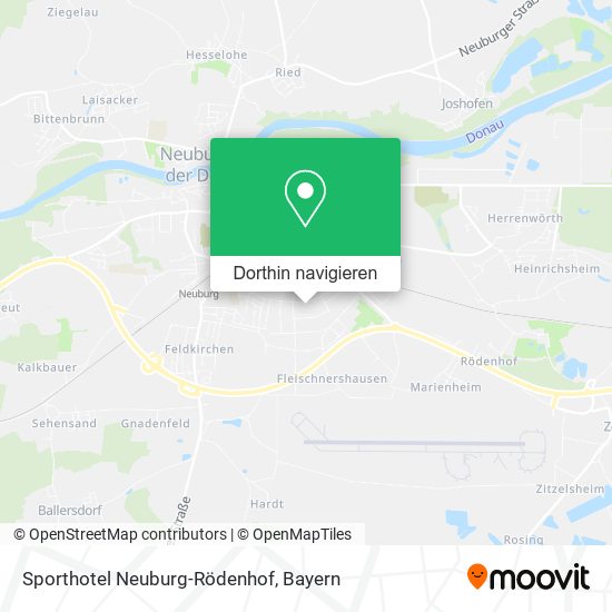 Sporthotel Neuburg-Rödenhof Karte