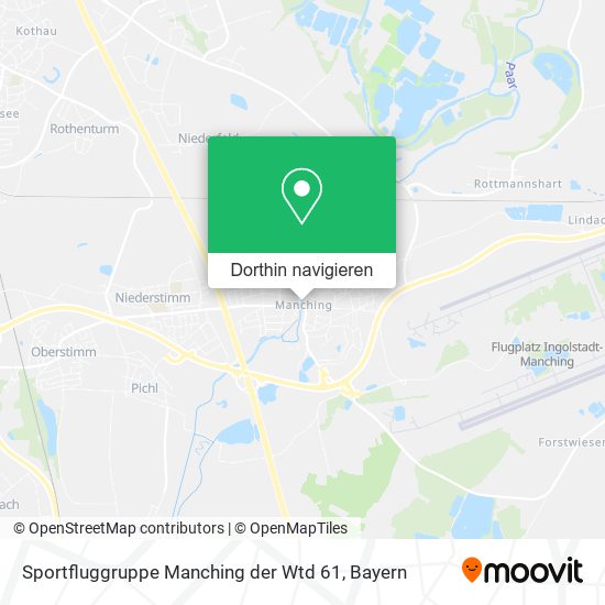 Sportfluggruppe Manching der Wtd 61 Karte