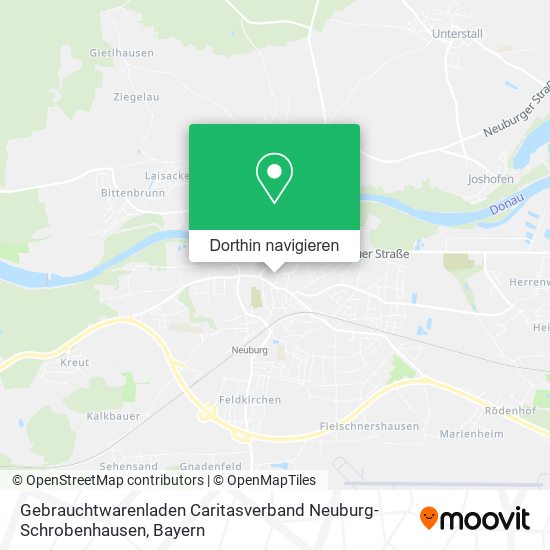 Gebrauchtwarenladen Caritasverband Neuburg- Schrobenhausen Karte