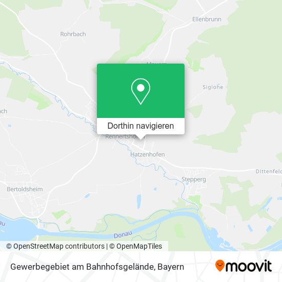 Gewerbegebiet am Bahnhofsgelände Karte