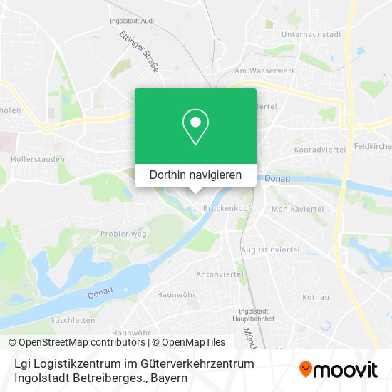 Lgi Logistikzentrum im Güterverkehrzentrum Ingolstadt Betreiberges. Karte