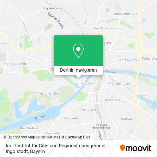 Icr - Institut für City- und Regionalmanagement Ingolstadt Karte