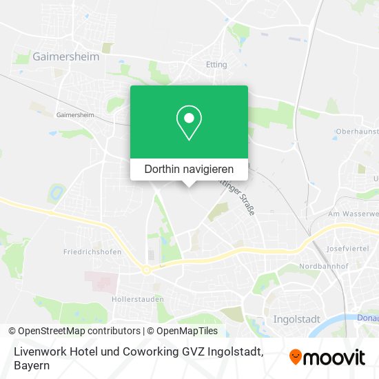 Livenwork Hotel und Coworking GVZ Ingolstadt Karte