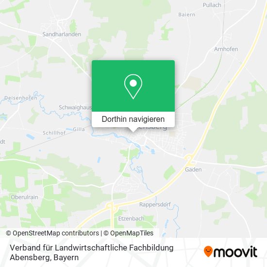 Verband für Landwirtschaftliche Fachbildung Abensberg Karte