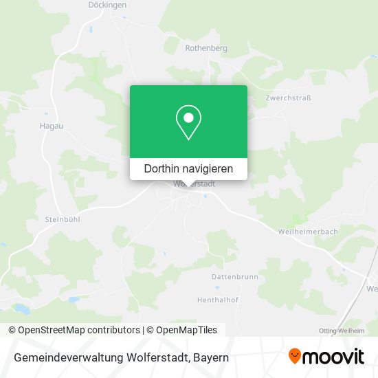 Gemeindeverwaltung Wolferstadt Karte