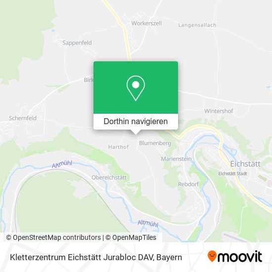 Kletterzentrum Eichstätt Jurabloc DAV Karte