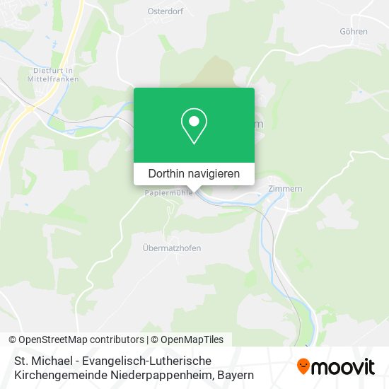 St. Michael - Evangelisch-Lutherische Kirchengemeinde Niederpappenheim Karte
