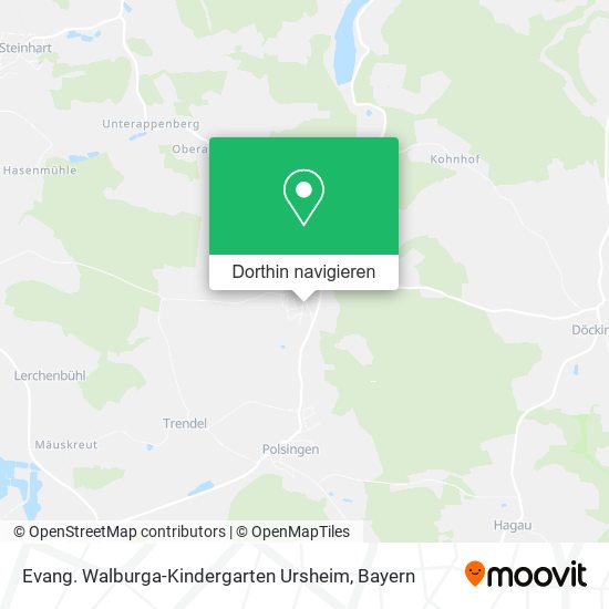 Evang. Walburga-Kindergarten Ursheim Karte