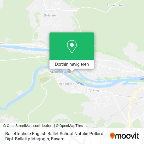 Ballettschule English Ballet School Natalie Pollard Dipl. Ballettpädagogin Karte