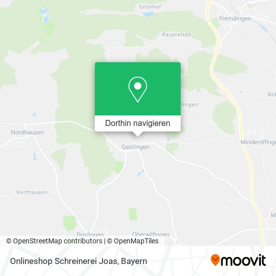 Onlineshop Schreinerei Joas Karte