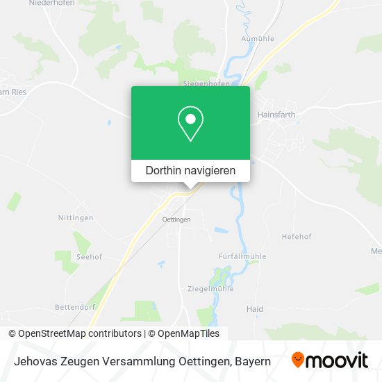 Jehovas Zeugen Versammlung Oettingen Karte