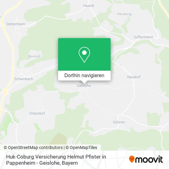 Huk-Coburg Versicherung Helmut Pfister in Pappenheim - Geislohe Karte