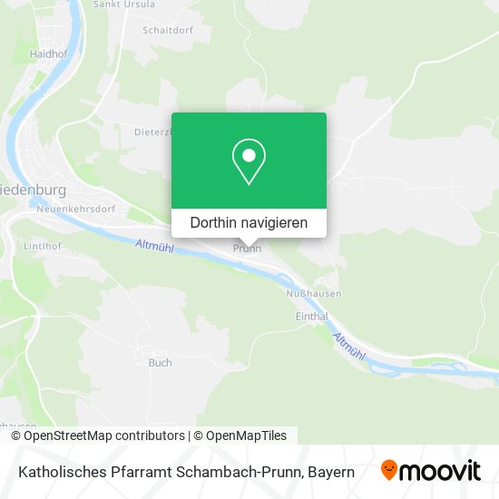 Katholisches Pfarramt Schambach-Prunn Karte