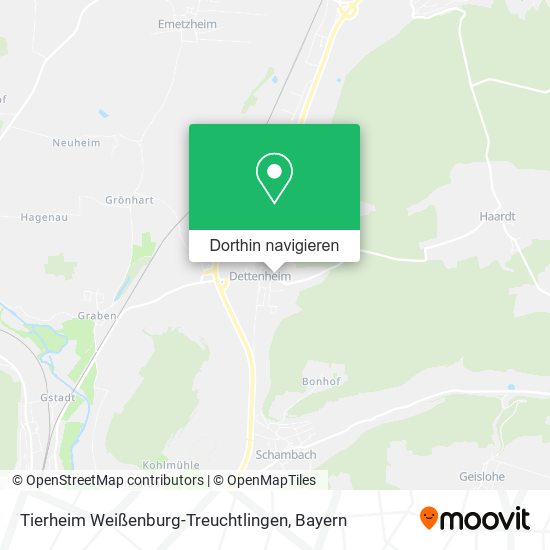 Tierheim Weißenburg-Treuchtlingen Karte