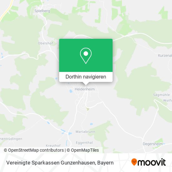 Vereinigte Sparkassen Gunzenhausen Karte