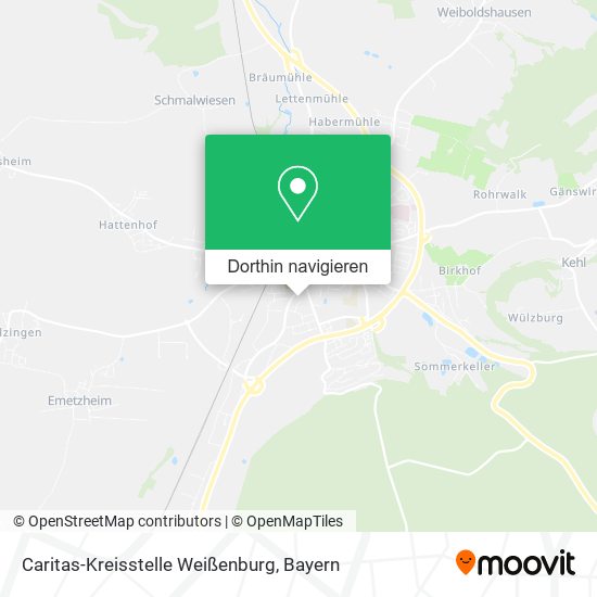 Caritas-Kreisstelle Weißenburg Karte