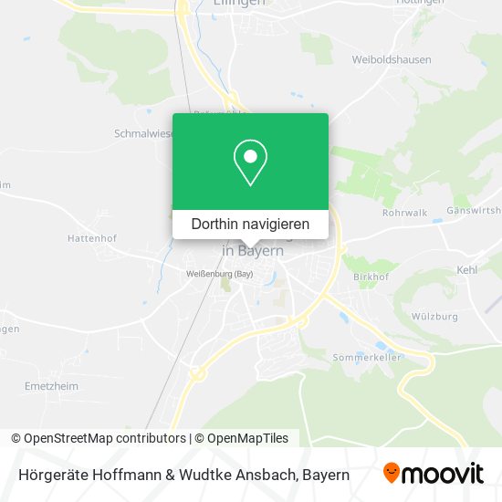Hörgeräte Hoffmann & Wudtke Ansbach Karte