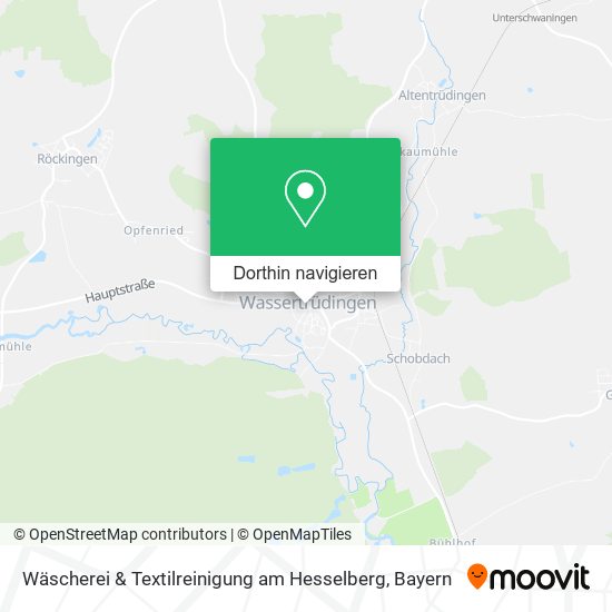 Wäscherei & Textilreinigung am Hesselberg Karte