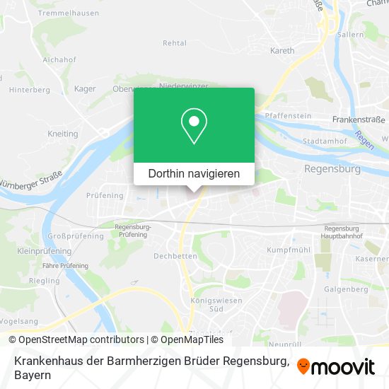 Krankenhaus der Barmherzigen Brüder Regensburg Karte