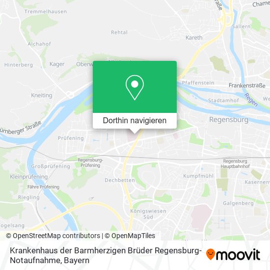 Krankenhaus der Barmherzigen Brüder Regensburg-Notaufnahme Karte