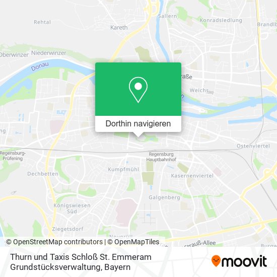 Thurn und Taxis Schloß St. Emmeram Grundstücksverwaltung Karte
